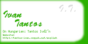 ivan tantos business card